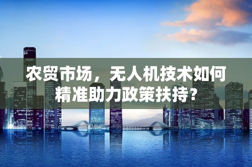 农贸市场，无人机技术如何精准助力政策扶持？