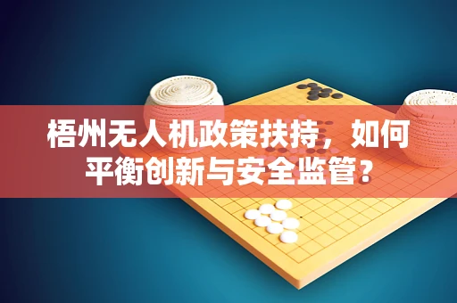 梧州无人机政策扶持，如何平衡创新与安全监管？