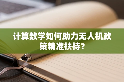 计算数学如何助力无人机政策精准扶持？