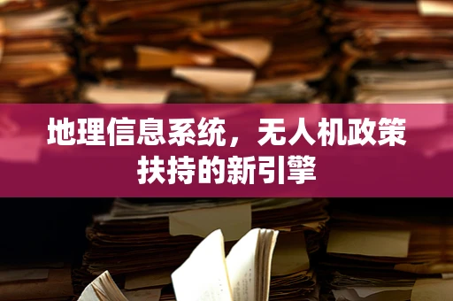 地理信息系统，无人机政策扶持的新引擎