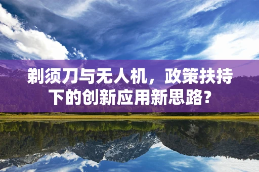 剃须刀与无人机，政策扶持下的创新应用新思路？