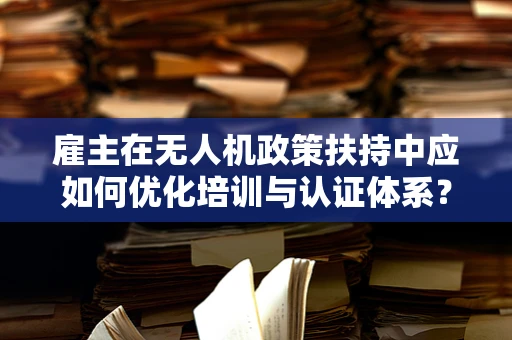 雇主在无人机政策扶持中应如何优化培训与认证体系？