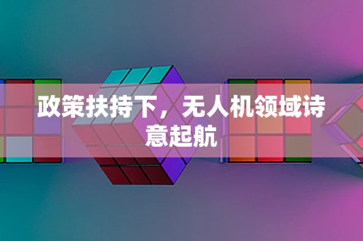 政策扶持下，无人机领域诗意起航