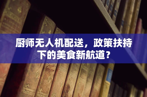 厨师无人机配送，政策扶持下的美食新航道？